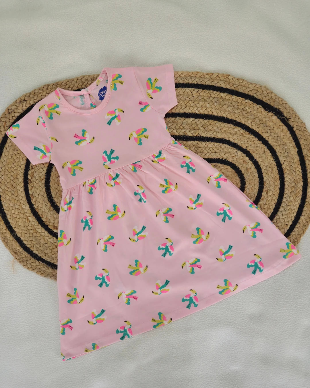 Wild Toucan - Girls half Sleeve Frock