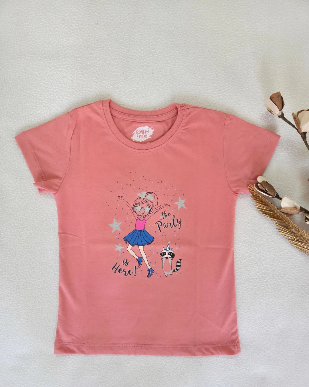 Party is here - Girls Hosiery Cotton T-Shirt