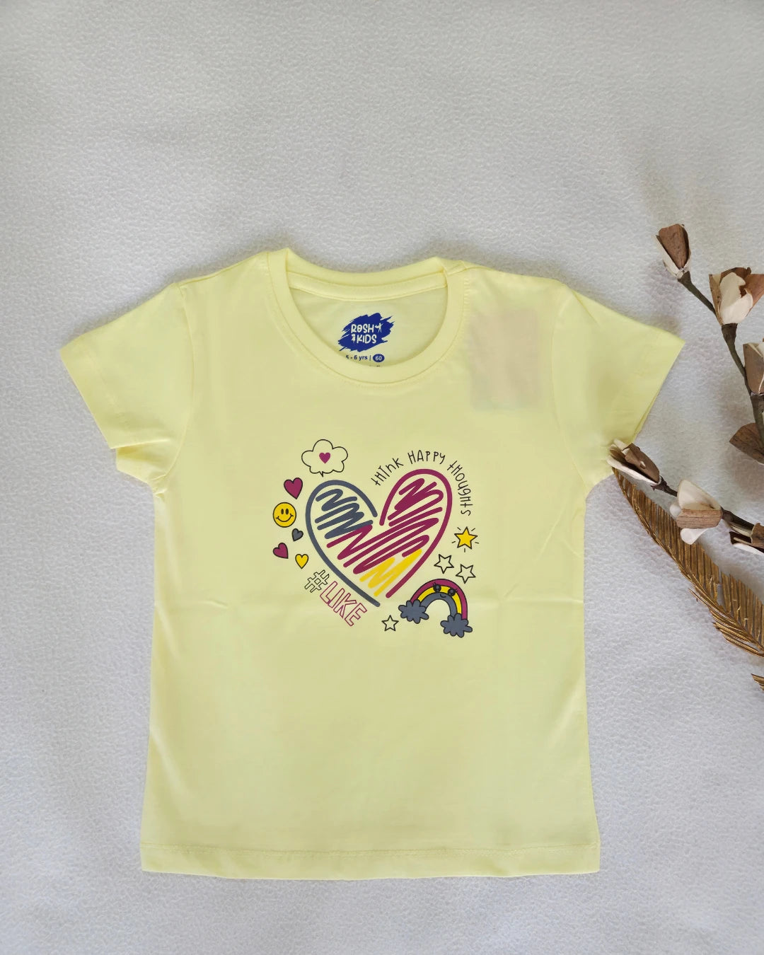 Happy Thoughts - Girls Hosiery Cotton T-Shirt