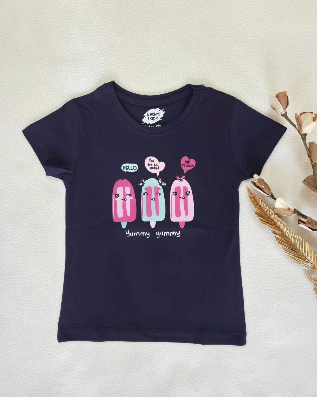 Yummy Yummy - Girls Hosiery Cotton T-Shirt