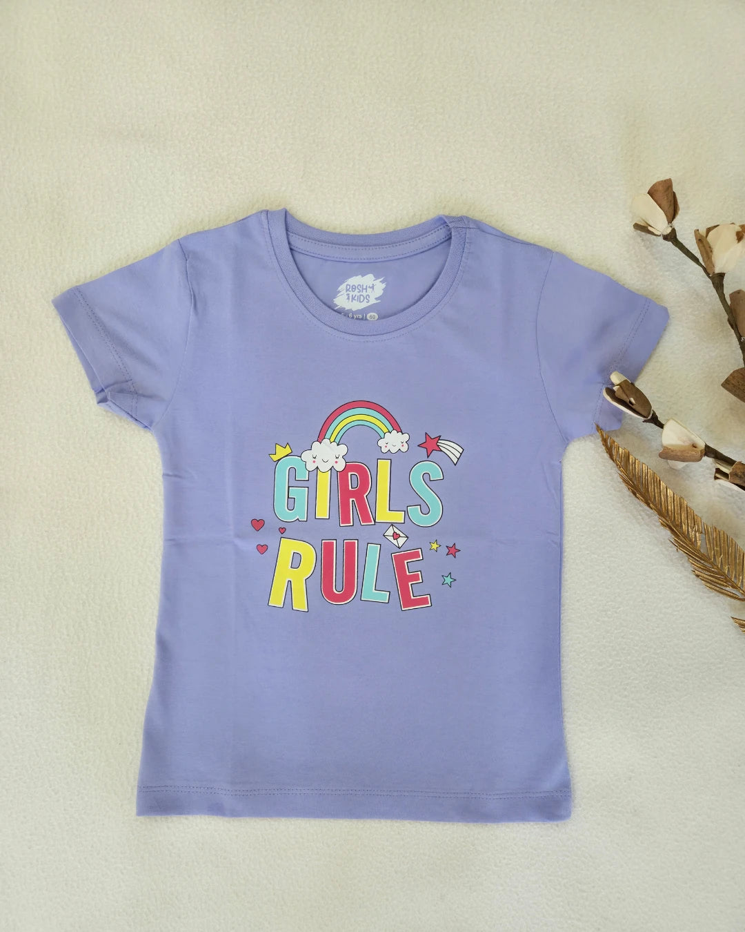 Girls Rule - Girls Hosiery Cotton T-Shirt