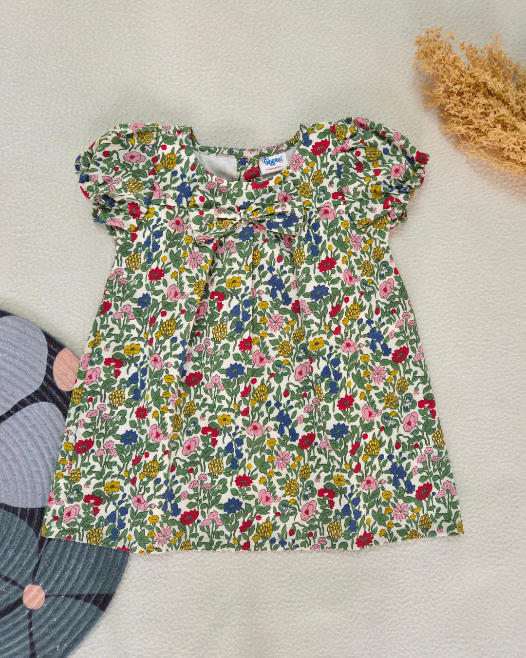 Floral - Cotton Woven baby frock with soft lining