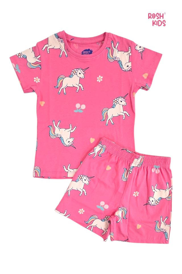 Unicorn - Girls Shorts Co-ords