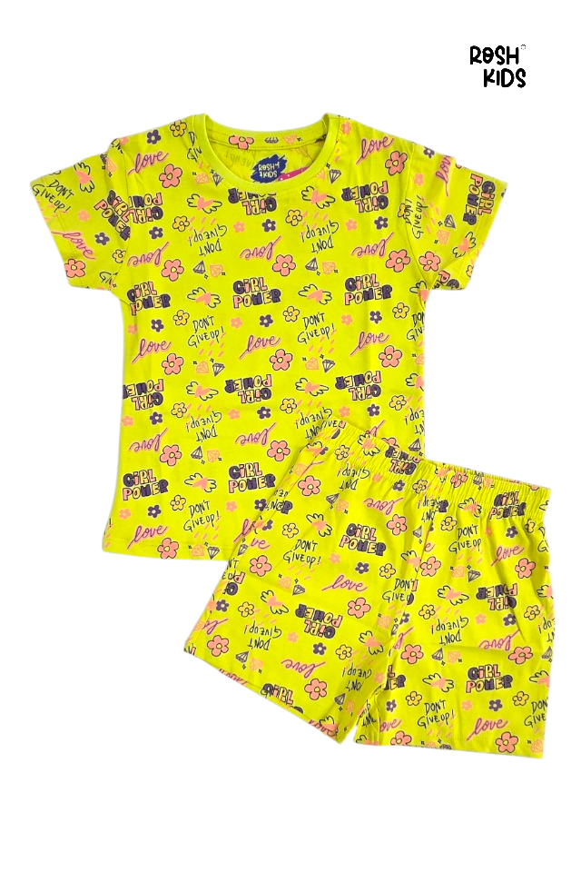Girl Power - Girls Shorts Co-ords