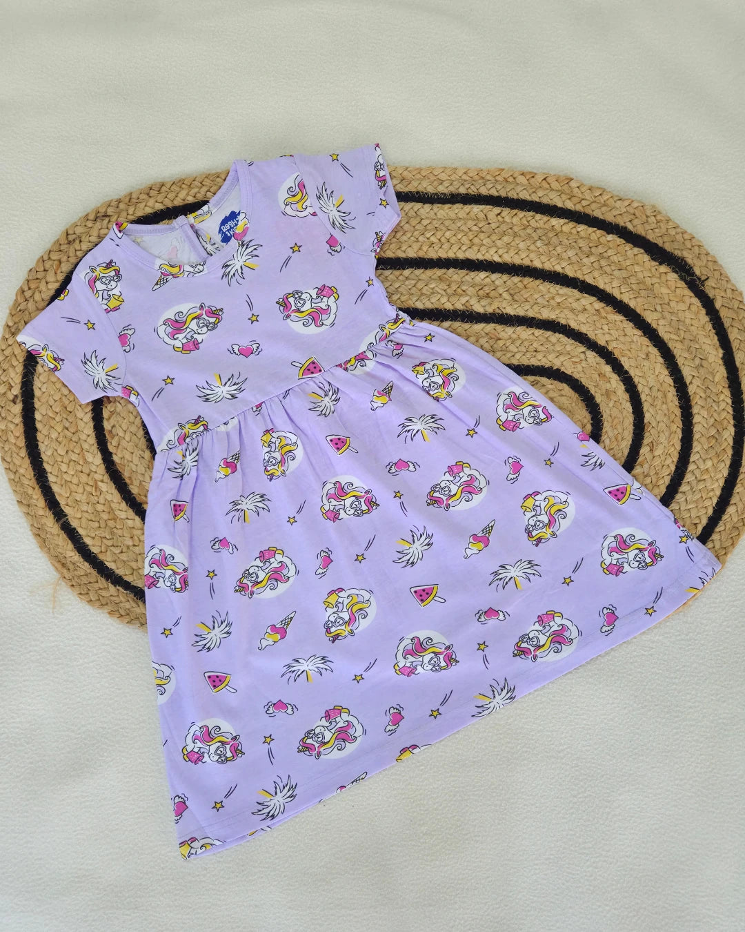 Unicorns - Girls half Sleeve Frock