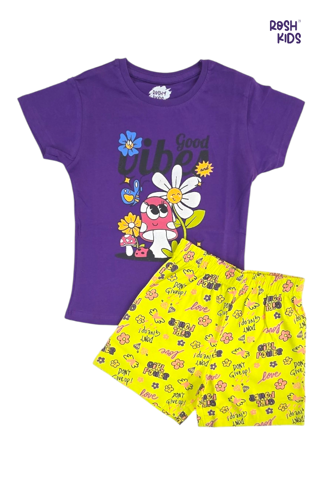 Good Vibes - Girls Shorts Set