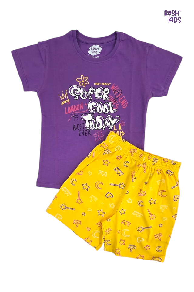 Super Cool Today - Girls Shorts Set