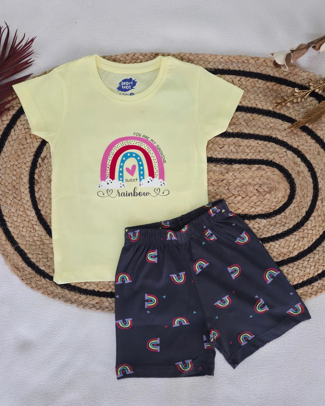 Rainbow - Girls Shorts Set