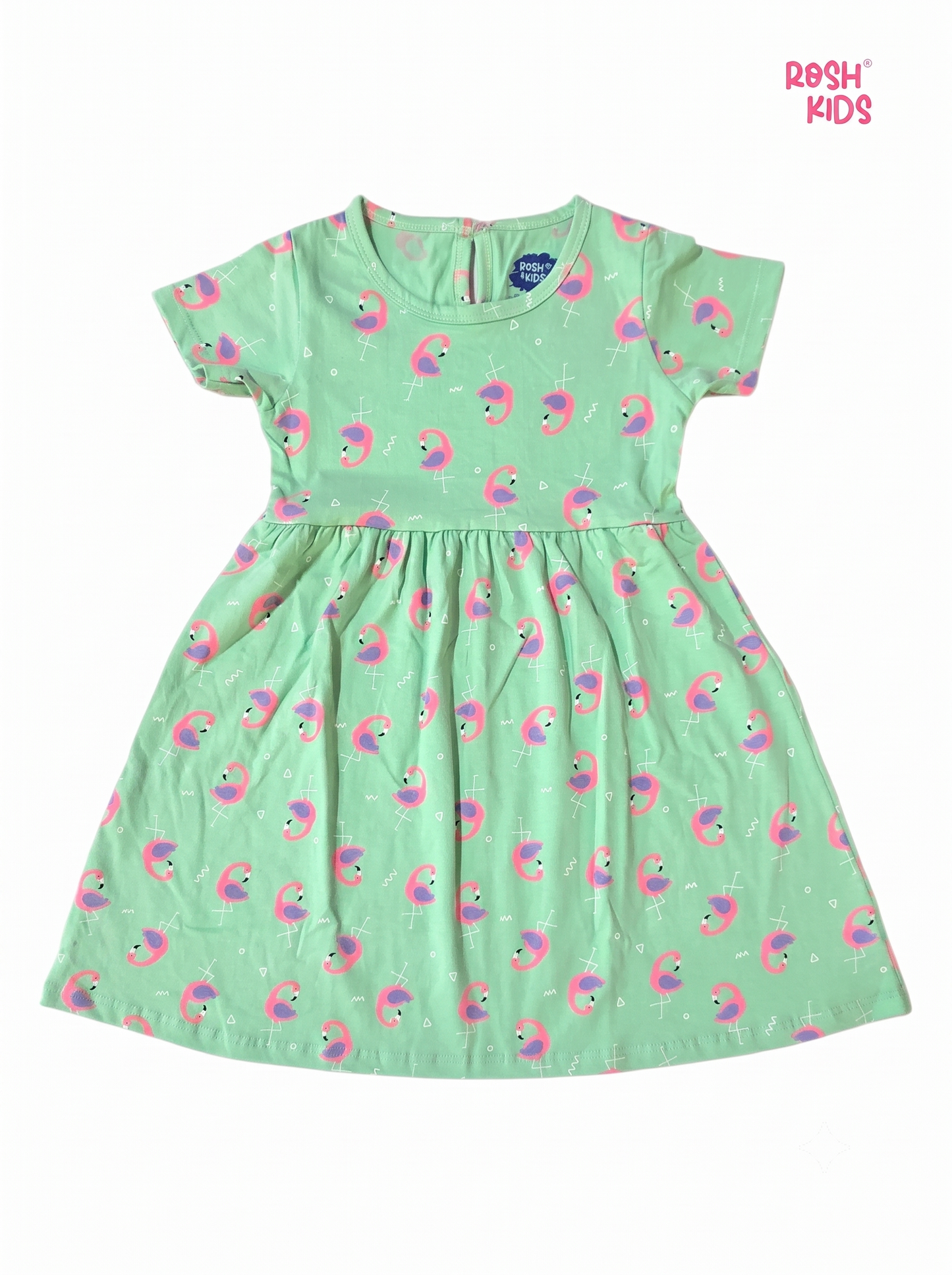 Flamingo - Girls half Sleeve Frock
