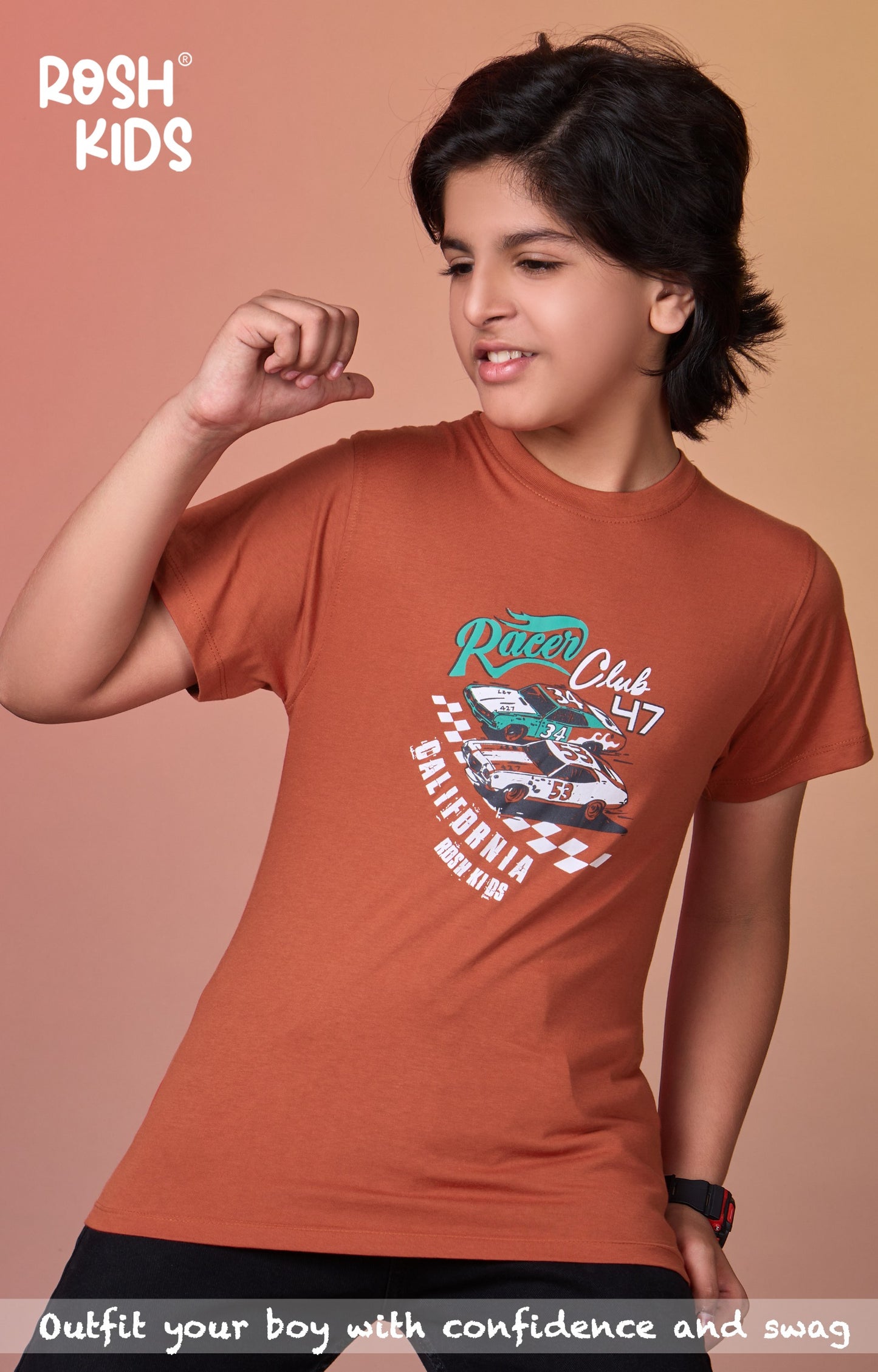 Racer Club - Boys Half Sleeve T-Shirt
