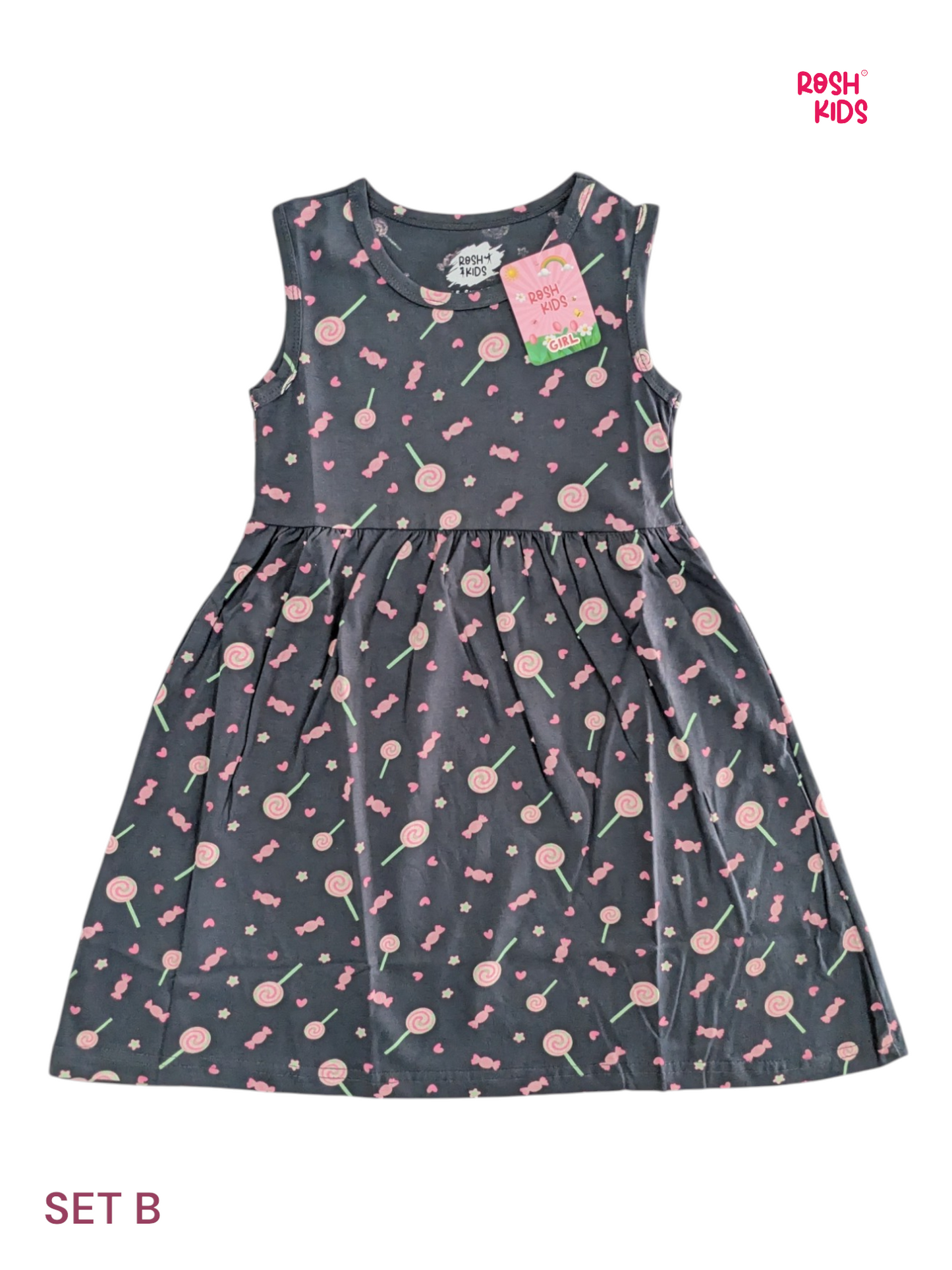 Lollipop Burst - Girls Sleeveless Frock