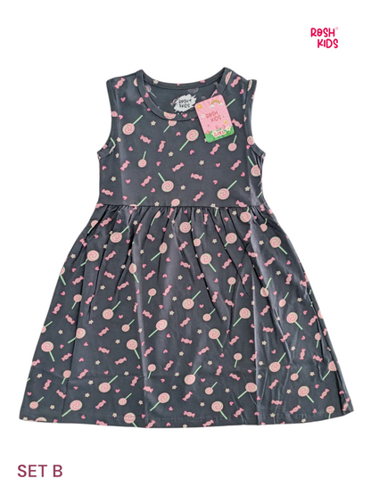 Lollipop Burst - Girls Sleeveless Frock