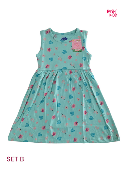 Floral Garden - Girls Sleeveless Frock