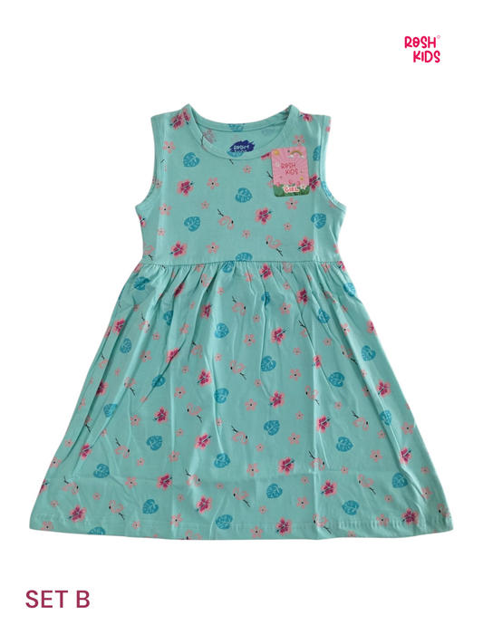 Floral Garden - Girls Sleeveless Frock