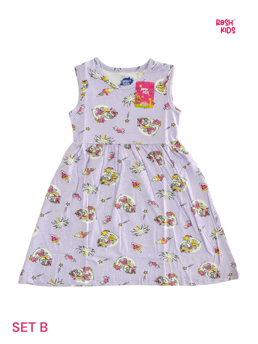Unicorns - Girls Sleeveless Frock