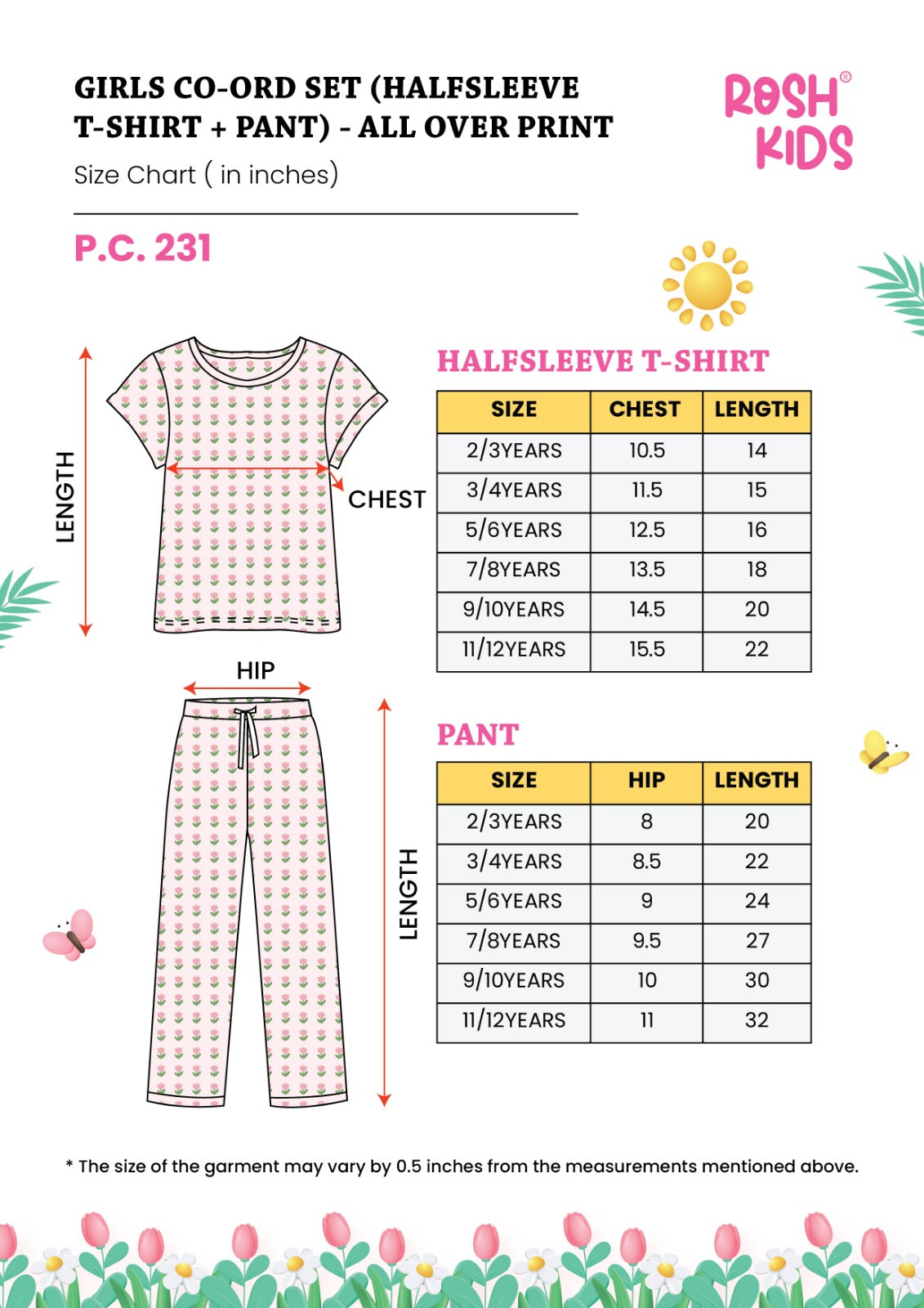 Sweet Popsicle - Girls Pant Co-ords
