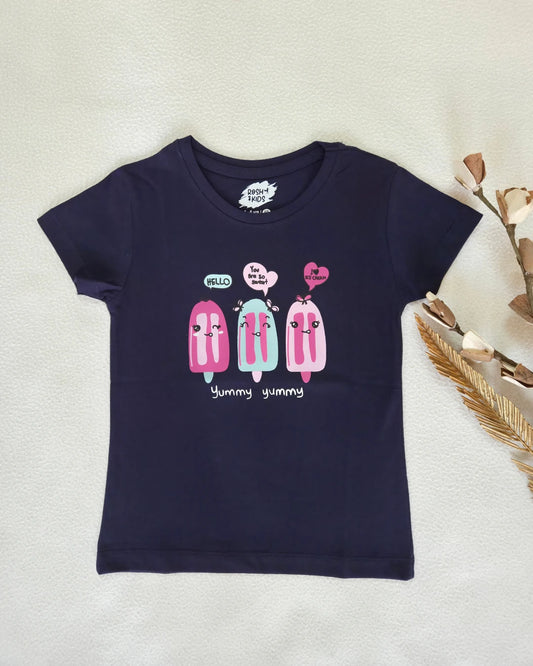 Yummy Yummy - Girls Hosiery Cotton T-Shirt