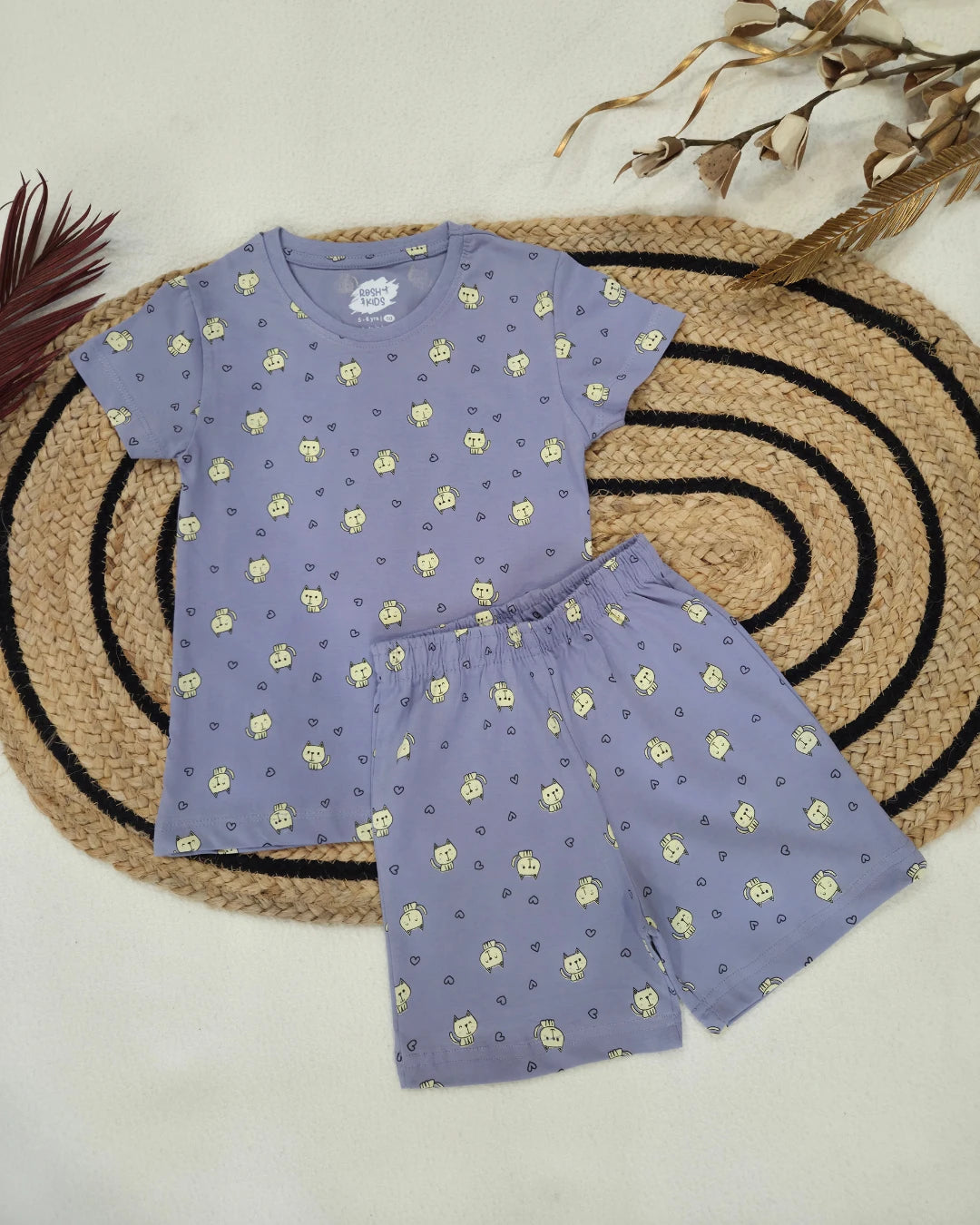 kitty - Girls Shorts Co-ords