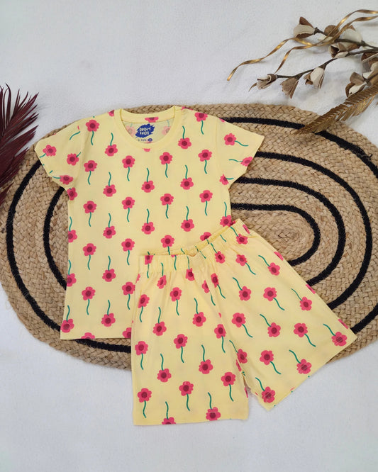 Flowers - Girls Shorts Co-ords