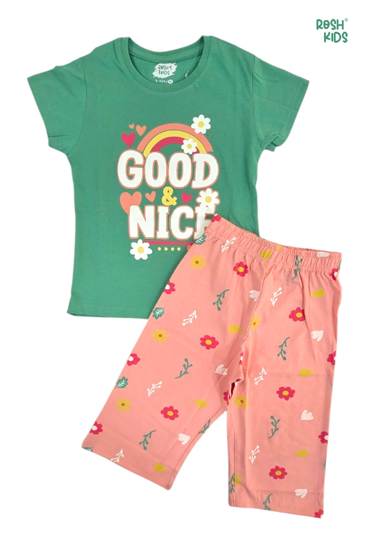 Good & Nice - Girls Capri 3/4th Set