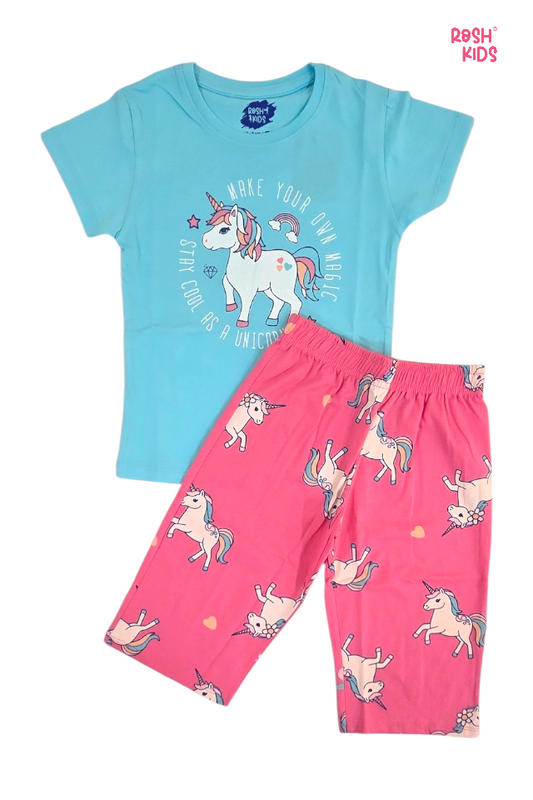 Unicorn - Girls Capri 3/4th Set