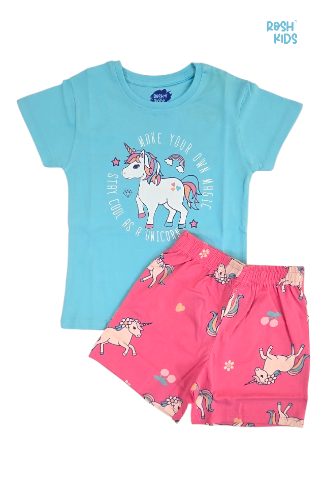 Unicorn - Girls Shorts Set