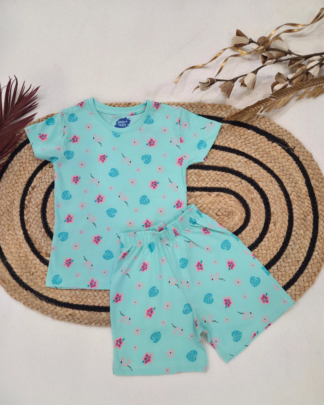 Autum Flowers - Girls Shorts Co-ords