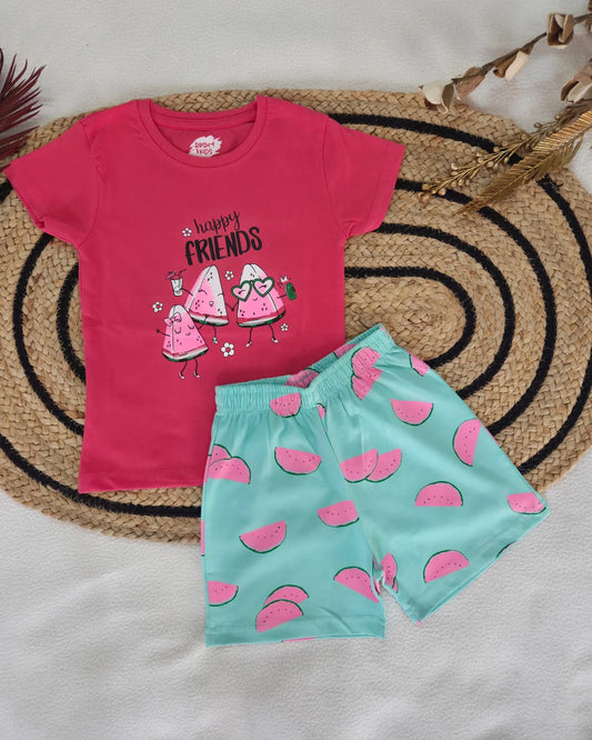 Happy Friends - Girls Shorts Set
