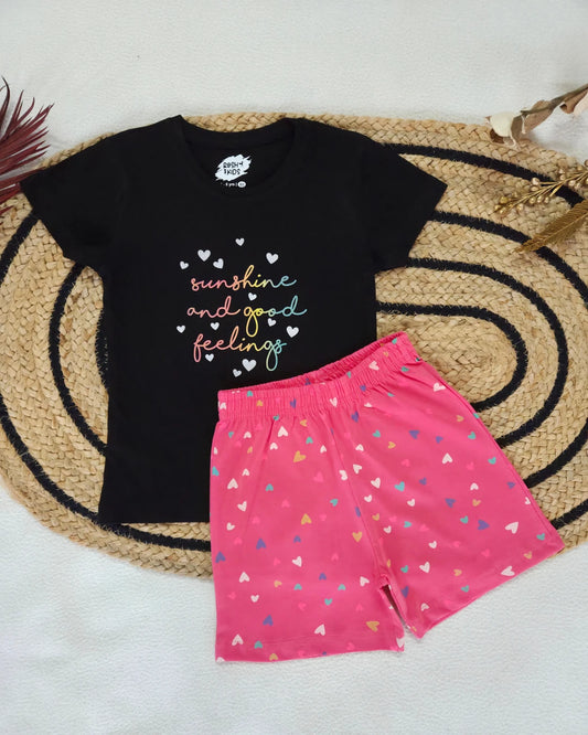 Sunshine and good feeling - Girls Shorts Set