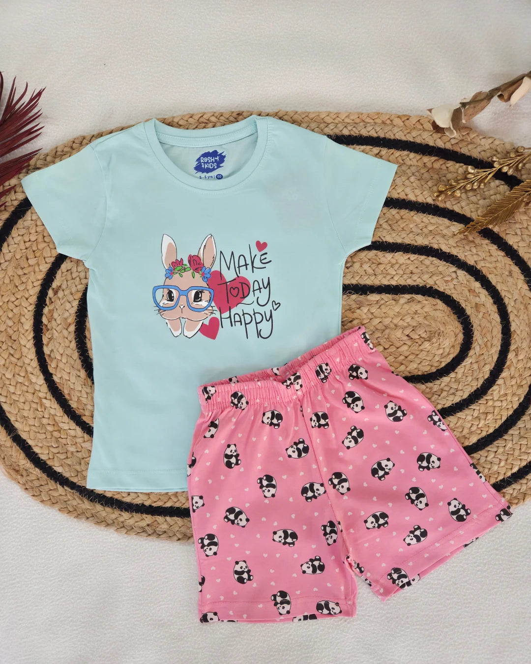 Make Today Happy - Girls Shorts Set