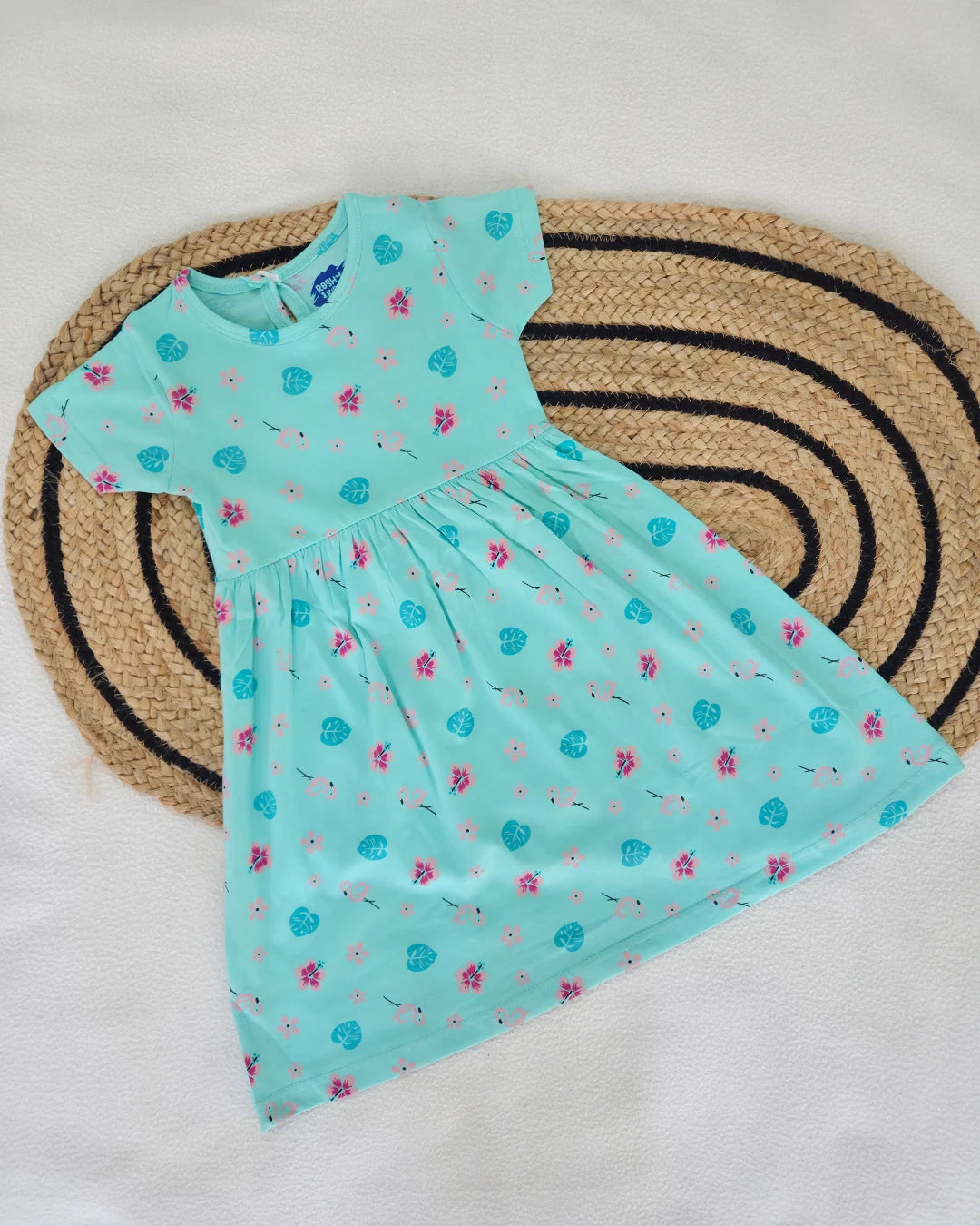 Floral Garden - Girls half Sleeve Frock