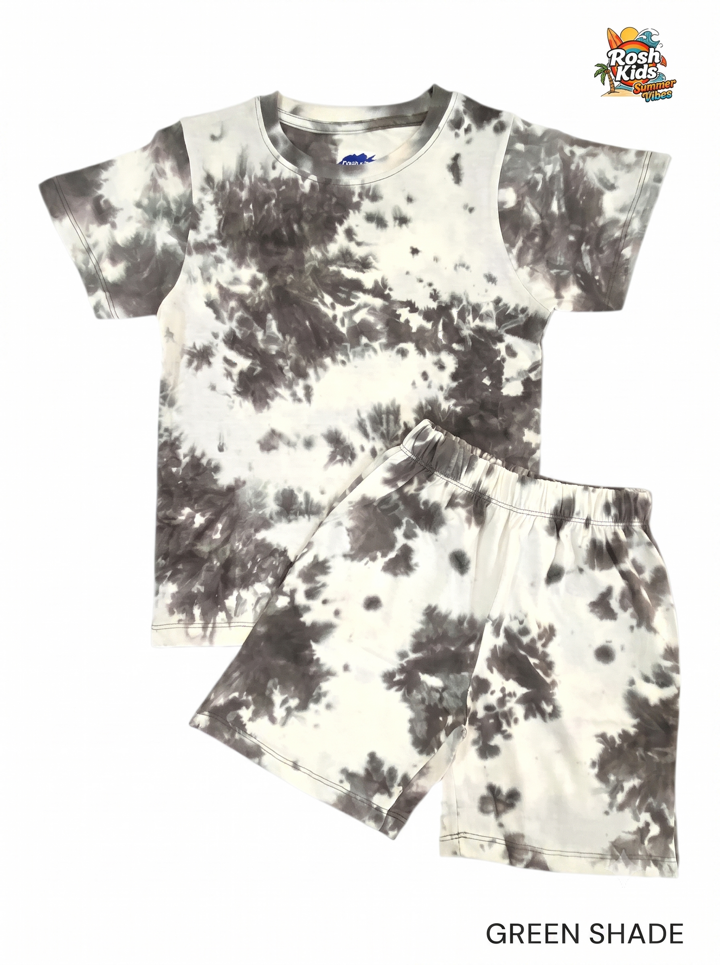 Mint Cloudy Dye Shorts set