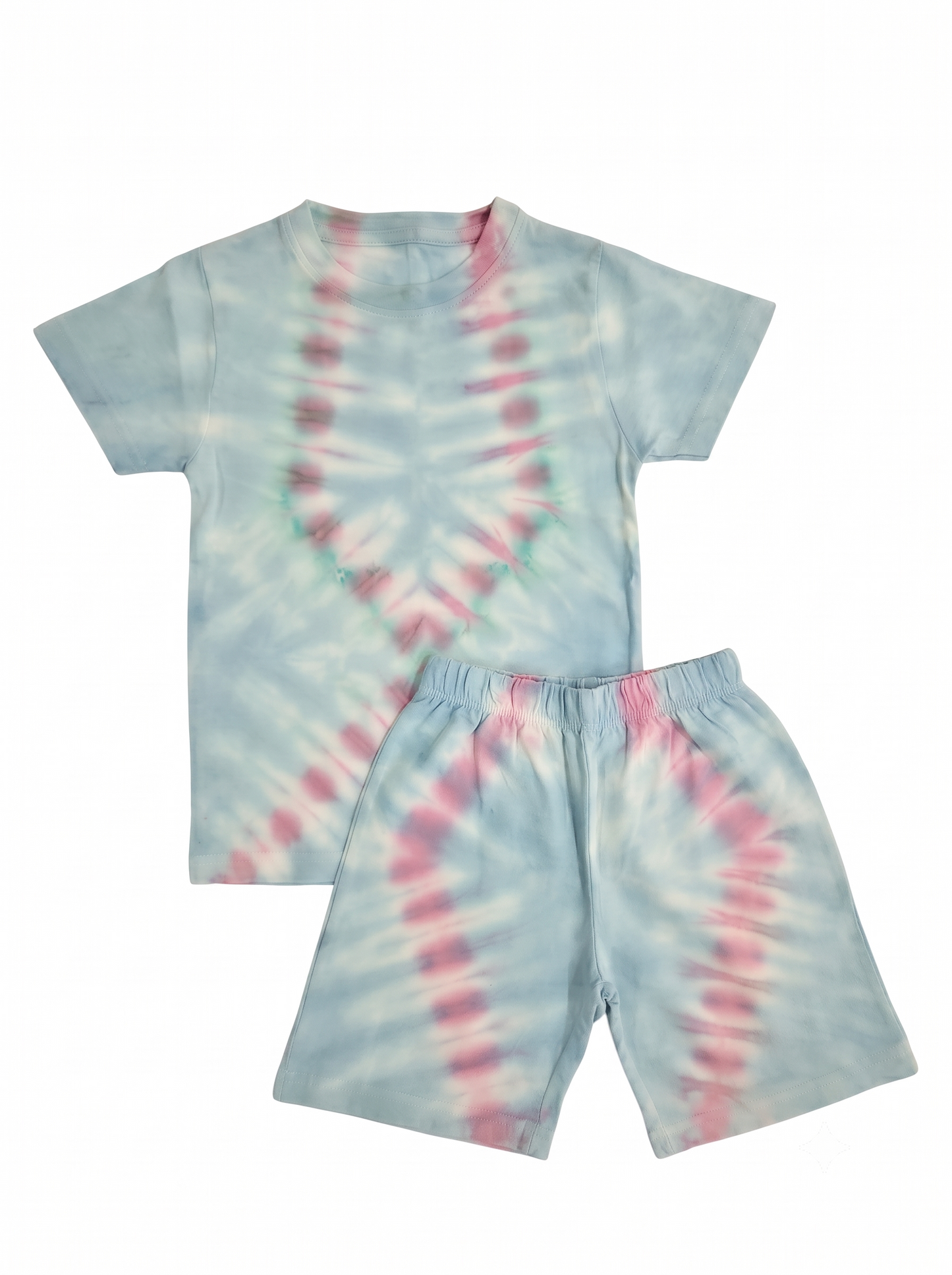 Cotton Candy Breeze Tie-Dye Shorts Set