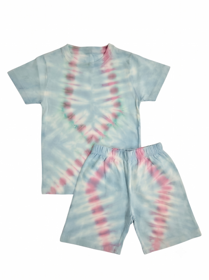 Cotton Candy Breeze Tie-Dye Shorts Set