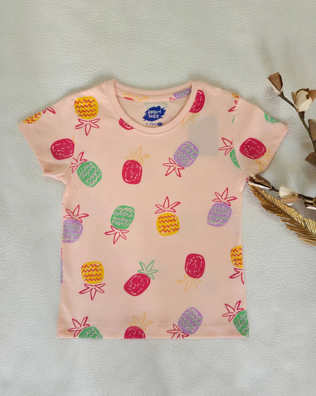 Peachy Pineapple Girls T shirt