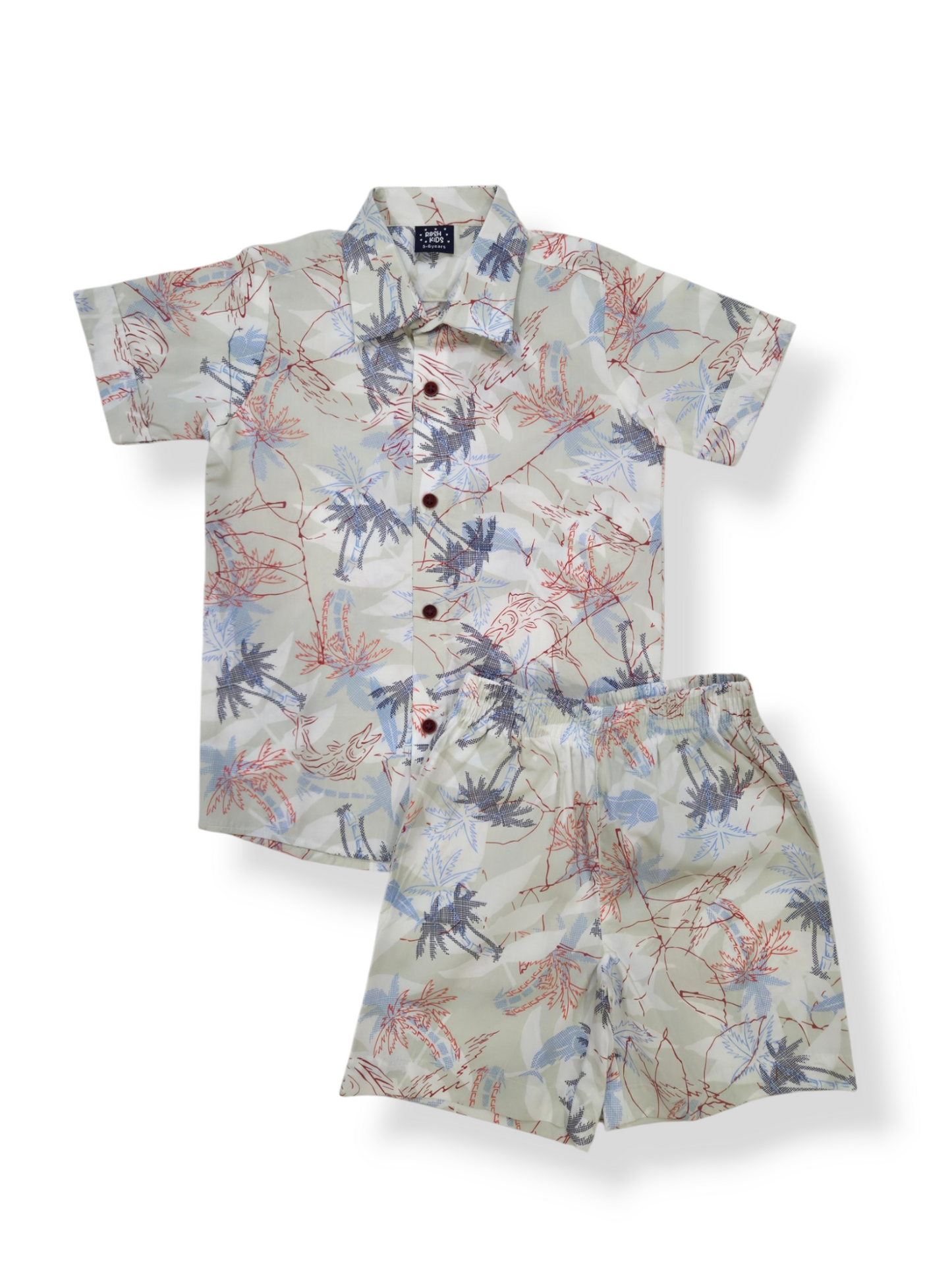 Multi colour Leaves - Boys Cotton Co-ords