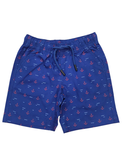 DEEP BLUE SEA ANCHOR SUMMER-BOYS COTTON SHORTS WITH POCKET