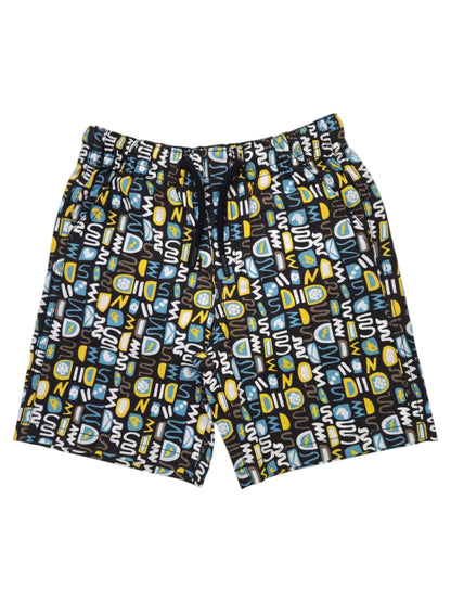 BOLD POP ART BLOCK PRINT-BOYS COTTON SHORTS WITH POCKET