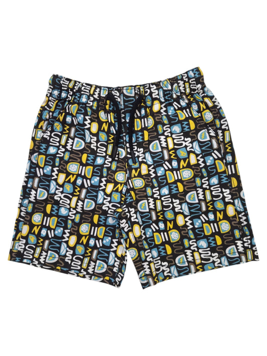 BOLD POP ART BLOCK PRINT-BOYS COTTON SHORTS WITH POCKET