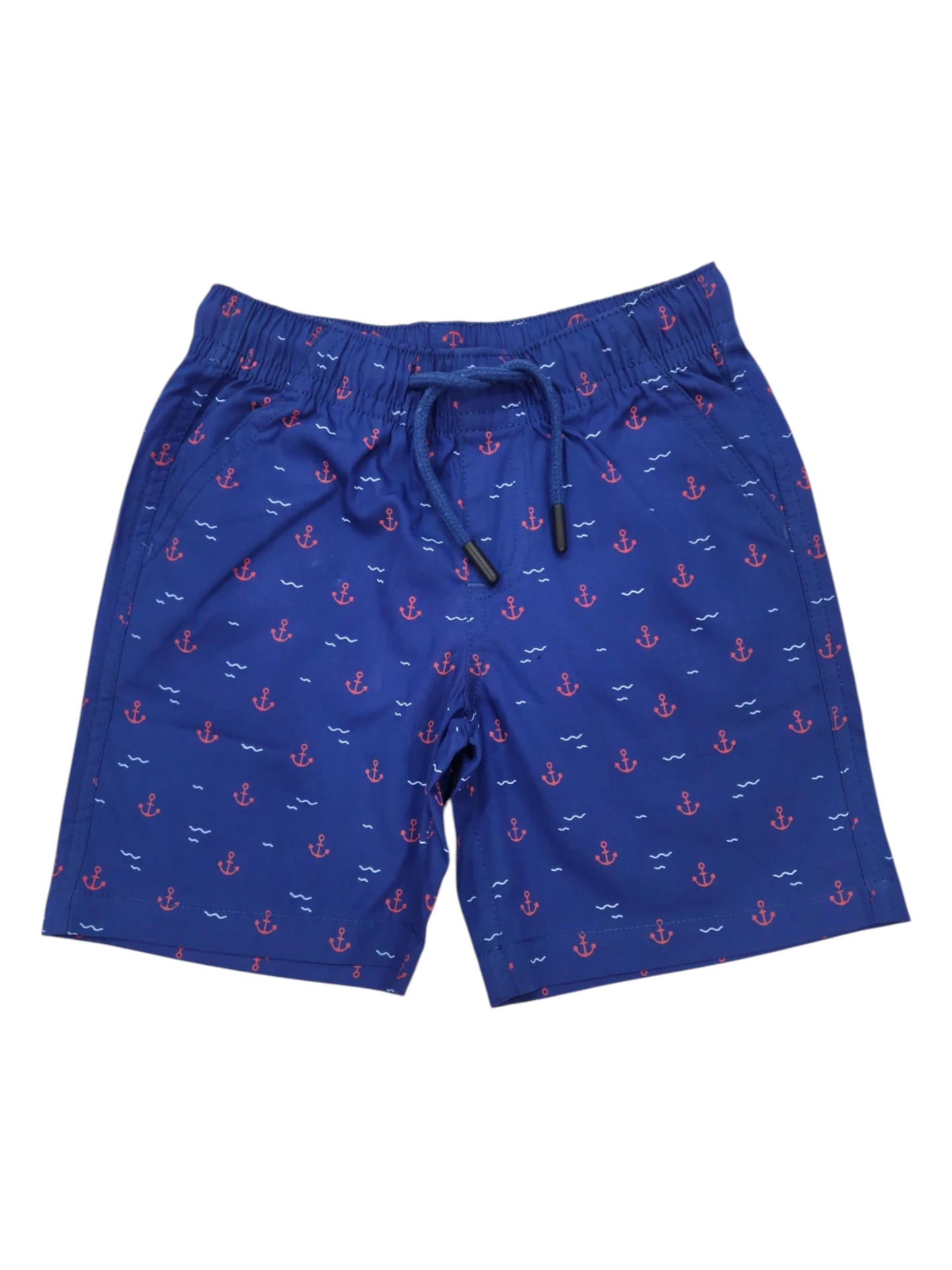DEEP BLUE SEA ANCHOR SUMMER-BOYS COTTON SHORTS WITH POCKET