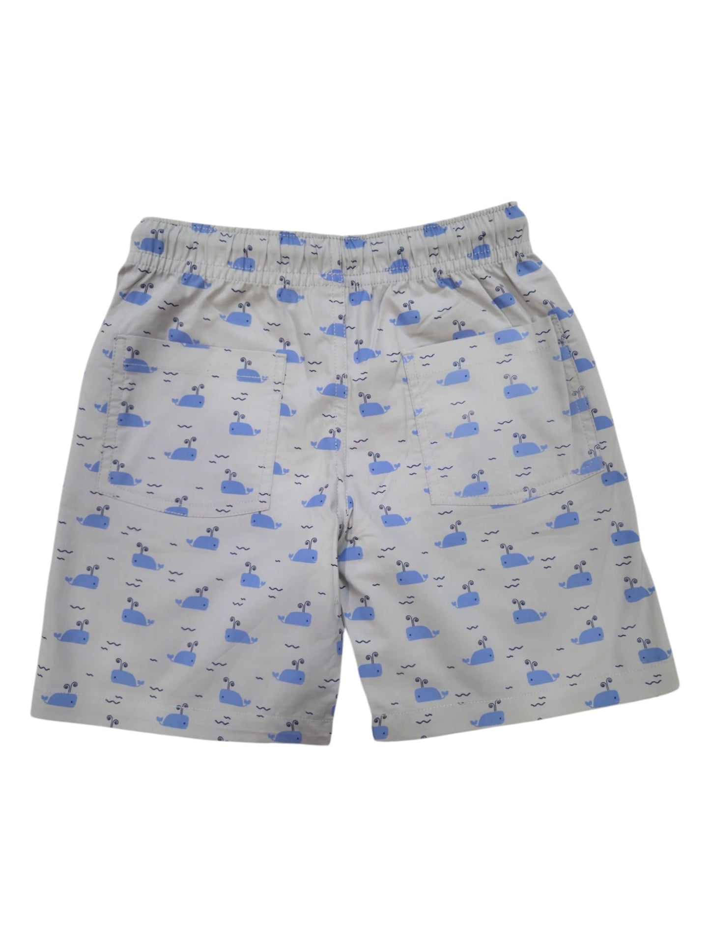 WHALE WAVES-BOYS COTTON SHORTS WITH POCKET