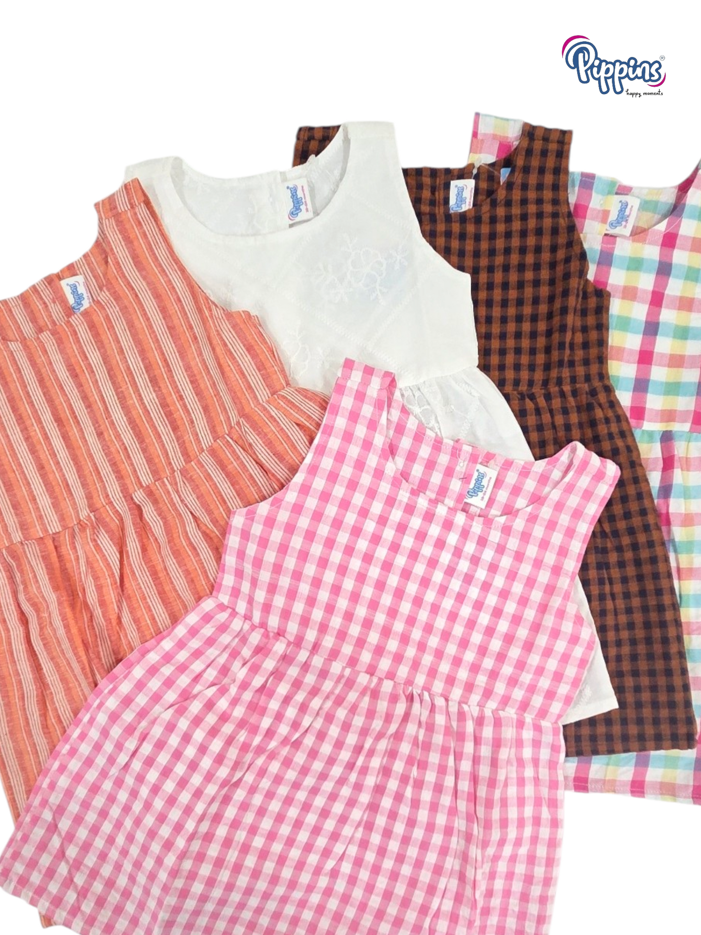 Baby Sleeveless Frock - 5PCS Combo