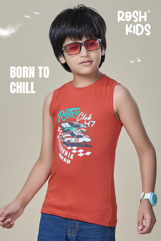 Racer Club - Boys Sleeveless T-Shirt