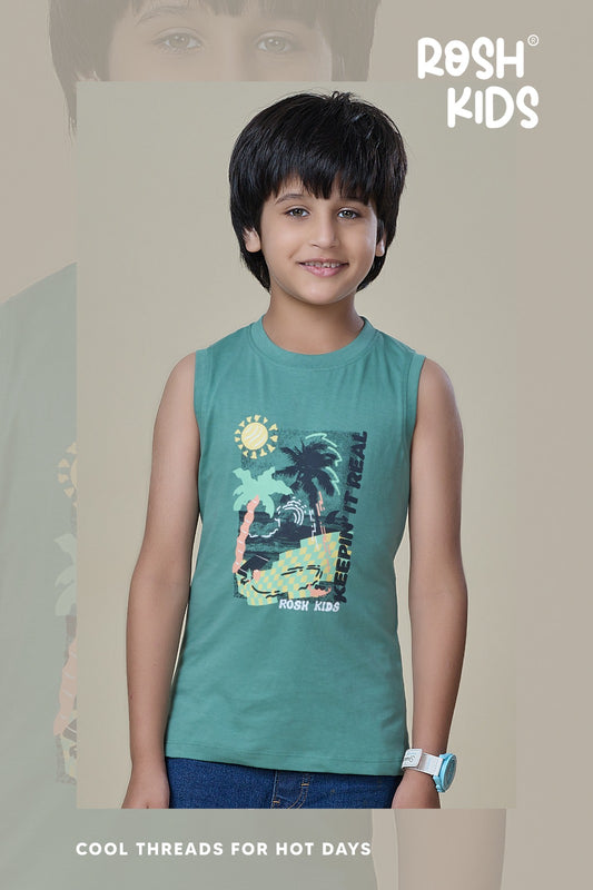 Sunny side- Boys Sleeveless T-Shirt